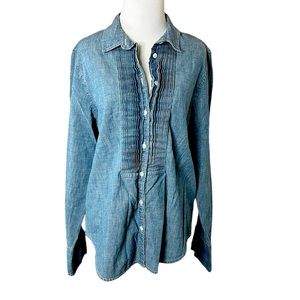 🌼 J CREW • Chambray Top • Size 10